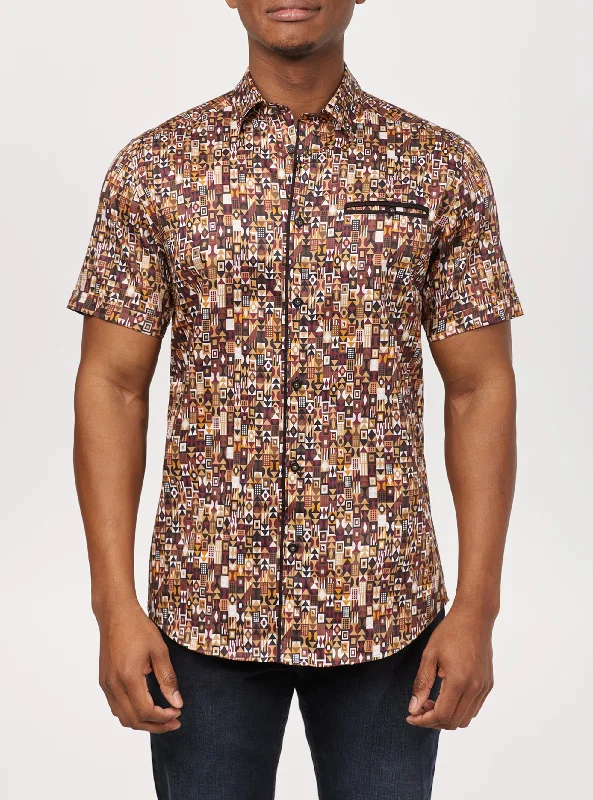 Shop men’s fashion at discount prices and save up to 70%!  Geo printed shirt