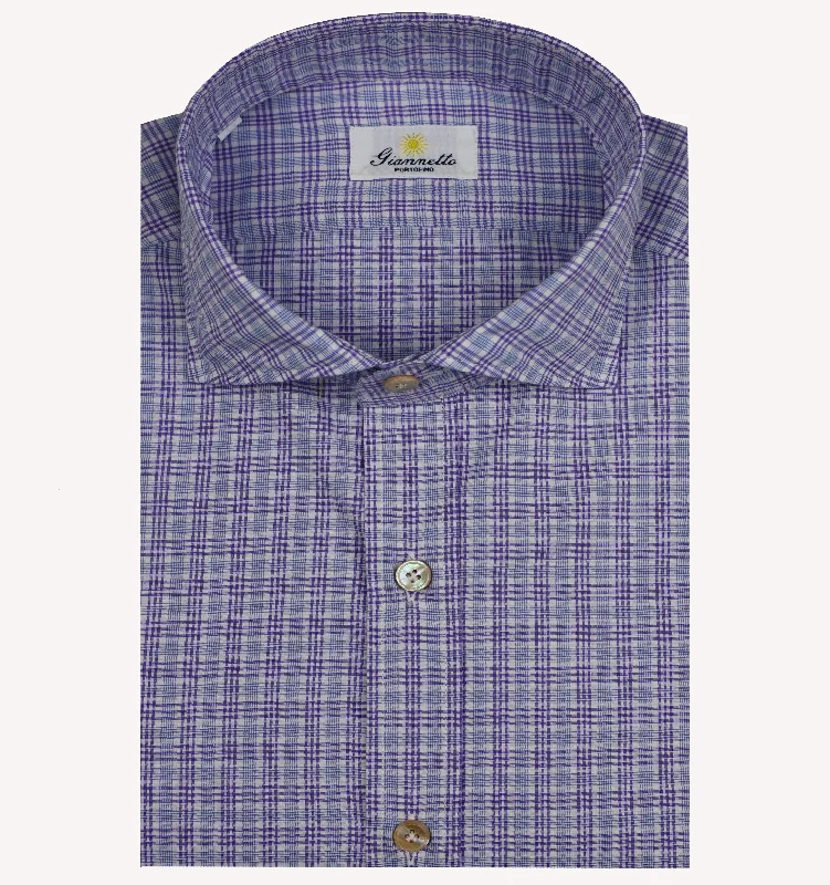 End-of-season clothing sale – Shop now for big savings! Giannetto Check Sport Shirt in Purple Blue End-of-season clothing sale – Shop now for big savings! Giannetto Check Sport Shirt in Purple Blue