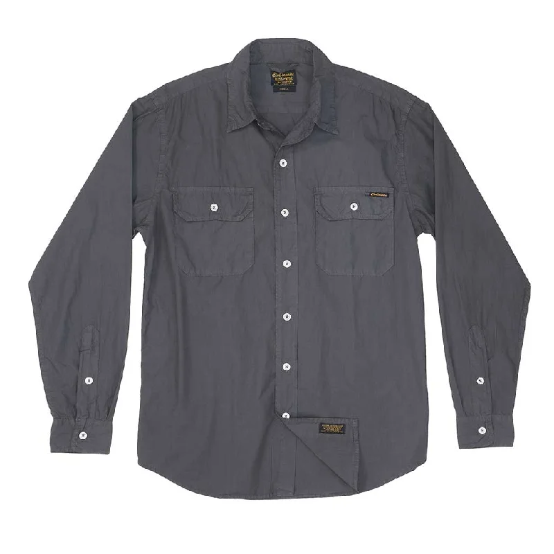 Shop the best clothing brands at amazing prices – Long Sleeve 2 Pocket Notch Flap Shirt Poplin - Tarnish Grey Shop the best clothing brands at amazing prices – Long Sleeve 2 Pocket Notch Flap Shirt Poplin - Tarnish Grey