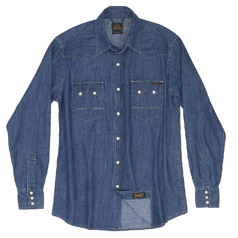 Get ready for the season with exclusive savings on trendy clothes. Long Sleeve Sawtooth Pocket 6.5 Denim Western Shirt - Medium Stone Wash #S011 Get ready for the season with exclusive savings on trendy clothes. Long Sleeve Sawtooth Pocket 6.5 Denim Western Shirt - Medium Stone Wash #S011