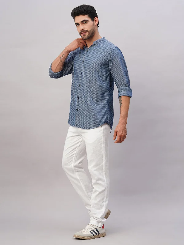 Shop clothing essentials at a fraction of the price – Men's Blue Cotton Regular Fit Shirt Shop clothing essentials at a fraction of the price – Men's Blue Cotton Regular Fit Shirt