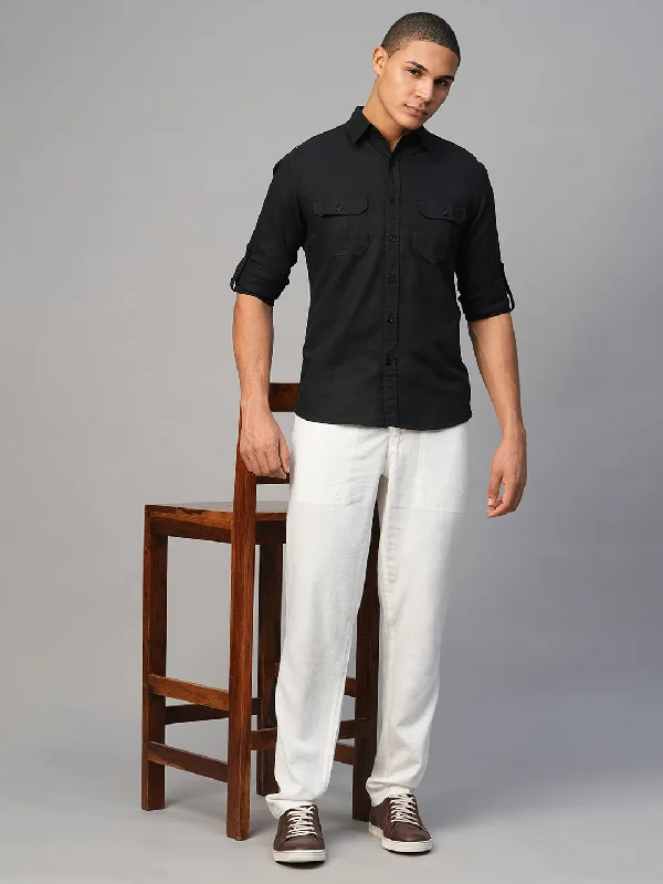 Shop the best fashion at prices you can’t beat. Men's Black Cotton Linen Regular Fit Shirt Shop the best fashion at prices you can’t beat. Men's Black Cotton Linen Regular Fit Shirt