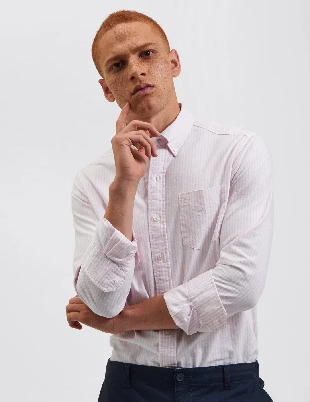 Shop trendy clothing at amazing prices – exclusive deals! Brighton Oxford Shirt - Pink Bengal Stripe Shop trendy clothing at amazing prices – exclusive deals! Brighton Oxford Shirt - Pink Bengal Stripe