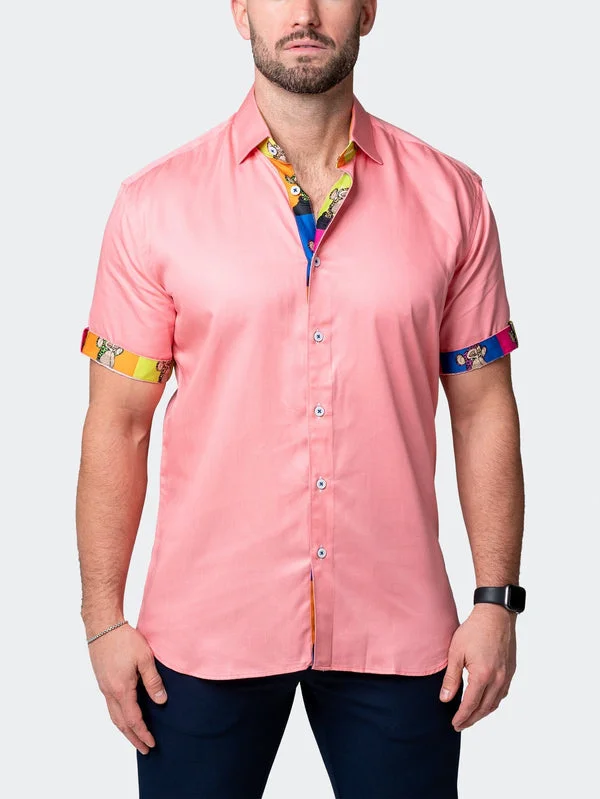 – Shop stylish items today!  Maceoo Stretch Short-Sleeve Shirt | Galileo Pazole Pink