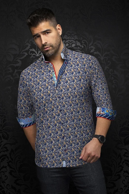 Shop men’s fashion at discount prices and save up to 70%! AU NOIR | Long Sleeve Shirt | Maddox Navy/Tobacco Shop men’s fashion at discount prices and save up to 70%! AU NOIR | Long Sleeve Shirt | Maddox Navy/Tobacco