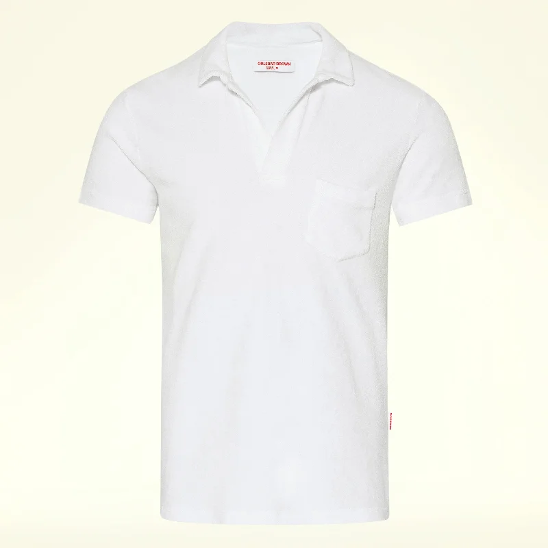 Clearance sale – shop men's clothing at discounted prices! OB White Terry Towelling Polo Clearance sale – shop men's clothing at discounted prices! OB White Terry Towelling Polo