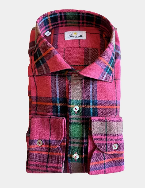 Shop the best clothing brands at amazing prices –   Plaid Flannel Shirt | Pink Mix