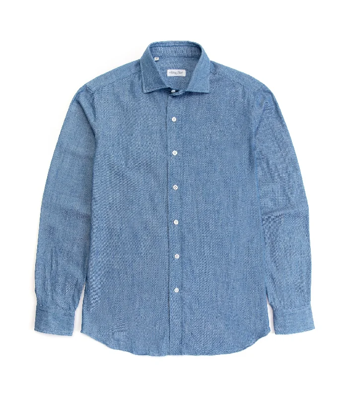 Shop the latest clothing deals – Huge discounts on fashion essentials! Salvatore Piccolo Selvedge Denim Shirt: Light Blue Shop the latest clothing deals – Huge discounts on fashion essentials! Salvatore Piccolo Selvedge Denim Shirt: Light Blue