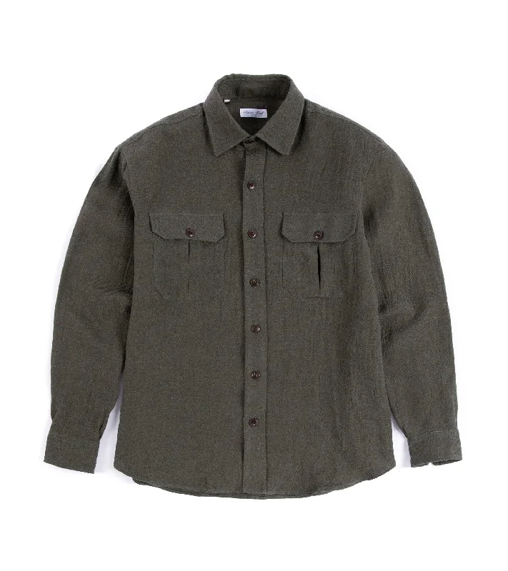 Shop stylish fashion – Get huge savings on men’s clothing. Salvatore Piccolo Wool Linen Military Shirt: Olive Shop stylish fashion – Get huge savings on men’s clothing. Salvatore Piccolo Wool Linen Military Shirt: Olive