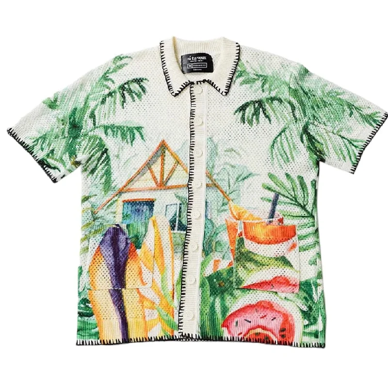 Refresh your wardrobe with the best deals on men's fashion. Si Tu Veux Tropical Life Shirt (Cream) TV0128 Refresh your wardrobe with the best deals on men's fashion. Si Tu Veux Tropical Life Shirt (Cream) TV0128