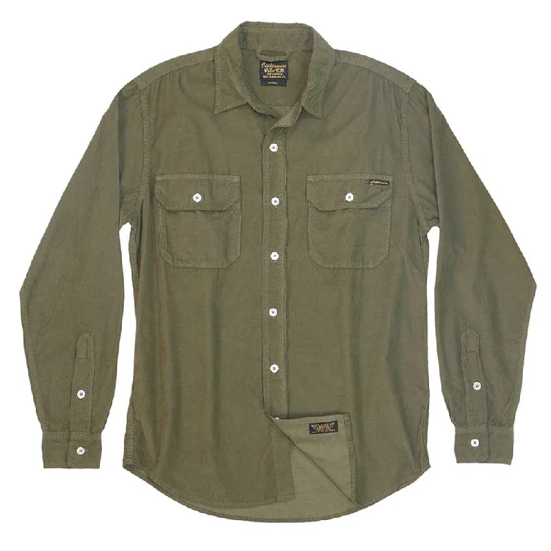 Shop the best clothing sale – Limited-time offer.  Long Sleeve Notch Flap Shirt 28-Wale Light Weight Corduroy - Elmwood