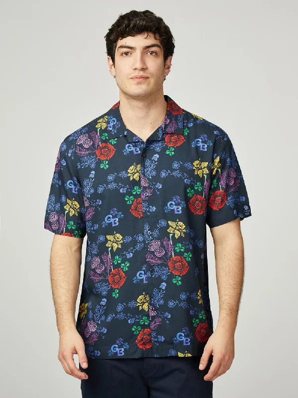  – Shop stylish items today!  Team GB Floral Shirt - Dark Navy
