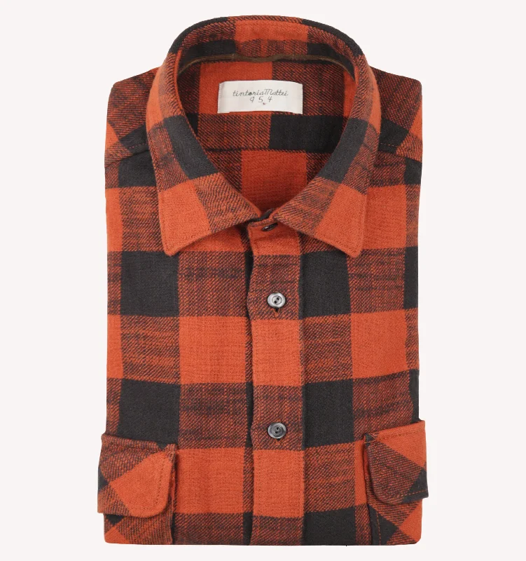 Get trendy clothes for less – Big savings on fashion basics! Tintoria Mattei Sport Shirt in Orange Black Get trendy clothes for less – Big savings on fashion basics! Tintoria Mattei Sport Shirt in Orange Black