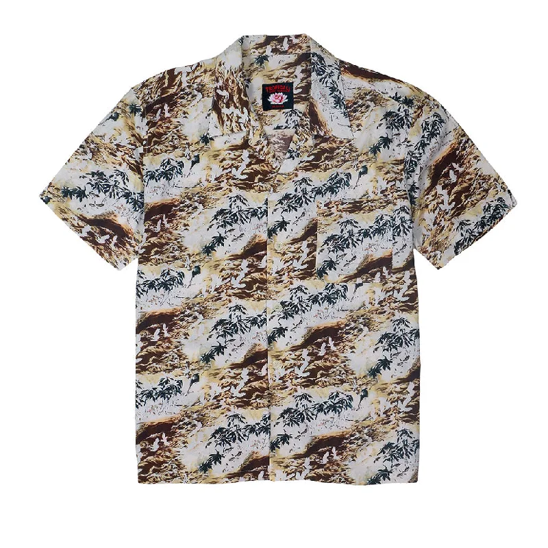 Flash sale: Save big on men's clothing this weekend! TROPICALI Short Sleeve 1-Pocket Flat Collar Hawaiian Shirt - Brown Birds Flash sale: Save big on men's clothing this weekend! TROPICALI Short Sleeve 1-Pocket Flat Collar Hawaiian Shirt - Brown Birds