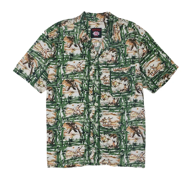 Don’t wait – shop the biggest sale of the season on men’s clothing! TROPICALI Short Sleeve 1-Pocket Flat Collar Hawaiian Shirt - Green Bamboo Don’t wait – shop the biggest sale of the season on men’s clothing! TROPICALI Short Sleeve 1-Pocket Flat Collar Hawaiian Shirt - Green Bamboo