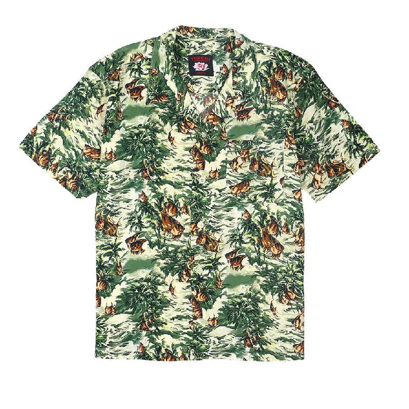 Best clothing deals of the season – Shop now and enjoy big savings. TROPICALI Short Sleeve 1-Pocket Flat Collar Hawaiian Shirt - Green Fish Best clothing deals of the season – Shop now and enjoy big savings. TROPICALI Short Sleeve 1-Pocket Flat Collar Hawaiian Shirt - Green Fish