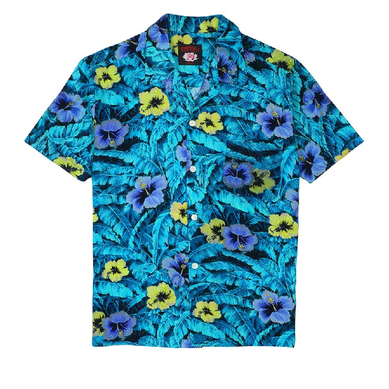 Save on stylish, high-quality clothing for every occasion – TROPICALI Short Sleeve 1-Pocket Flat Collar Hawaiian Shirt - New Flower Blue Save on stylish, high-quality clothing for every occasion – TROPICALI Short Sleeve 1-Pocket Flat Collar Hawaiian Shirt - New Flower Blue