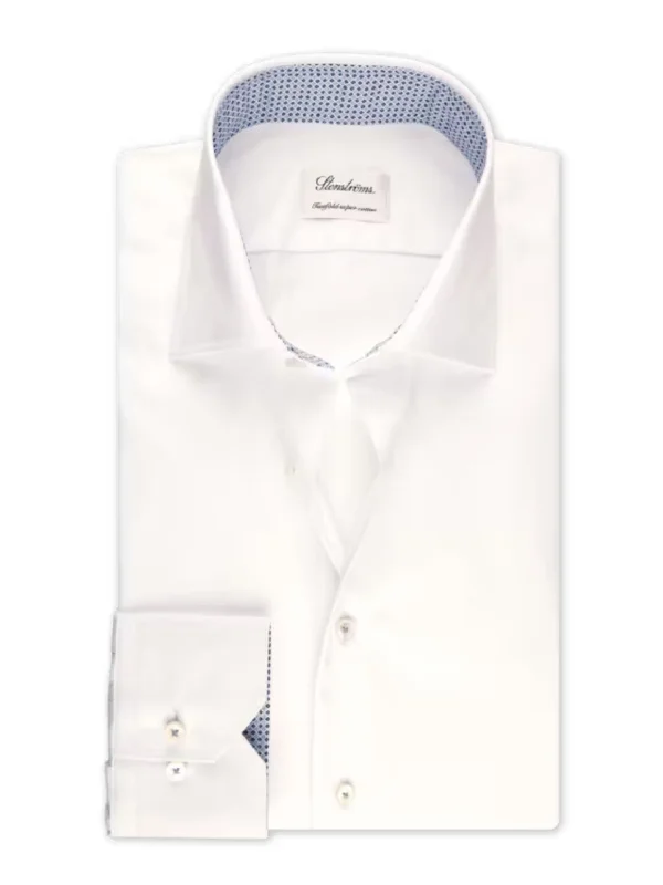 Limited-time promo – up to 70% off on men's essentials. White Contrast Twill Shirt | Slimline Limited-time promo – up to 70% off on men's essentials. White Contrast Twill Shirt | Slimline