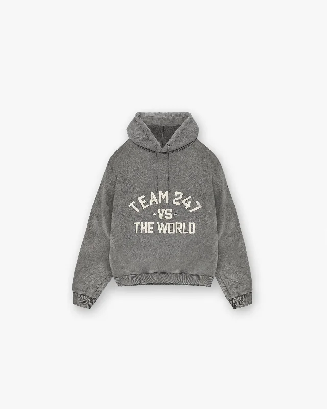Shop now for fresh styles at discounted prices. 247 Vs The World Boxy Hoodie - Pewter Shop now for fresh styles at discounted prices. 247 Vs The World Boxy Hoodie - Pewter