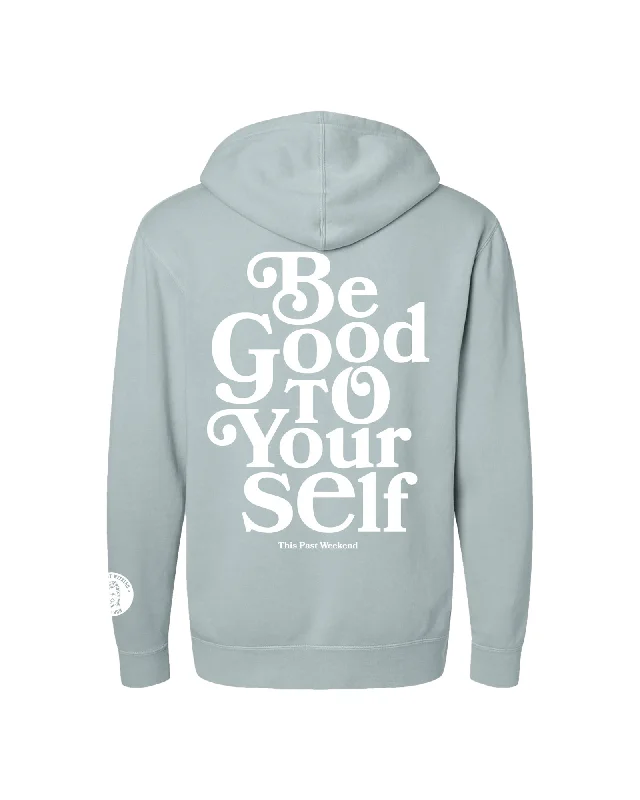 Last chance! Men’s clothing at unbeatable prices. Be Good To Yourself Pigment Sage Hoodie Last chance! Men’s clothing at unbeatable prices. Be Good To Yourself Pigment Sage Hoodie