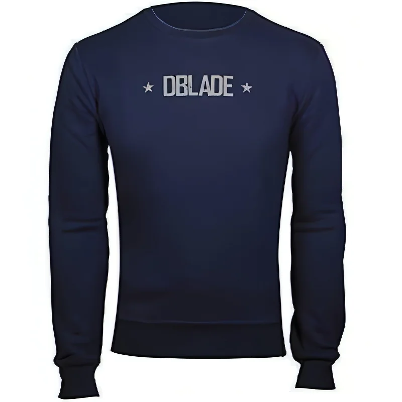 End-of-season sale – men’s clothing essentials up to 60% off!  DBlade Logo Round Neck Mens Sweatshirt - Navy