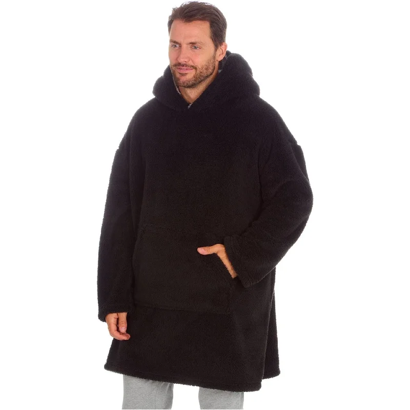 Shop now for affordable fashion – Enjoy free shipping on clothing orders. Huggable Hoodie Fleece Oversized Mens Blanket Hoody - Black Shop now for affordable fashion – Enjoy free shipping on clothing orders. Huggable Hoodie Fleece Oversized Mens Blanket Hoody - Black