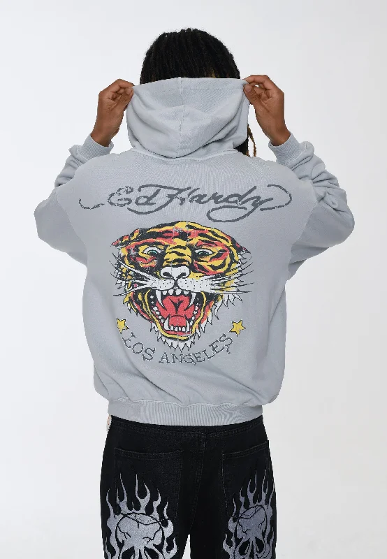 Shop trendy clothing at amazing prices – exclusive deals! Mens Melrose-Tiger Graphic Hoodie - Grey Shop trendy clothing at amazing prices – exclusive deals! Mens Melrose-Tiger Graphic Hoodie - Grey