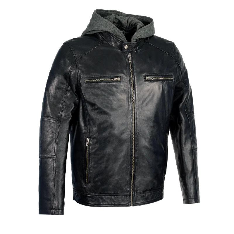 Big discounts – don’t miss out! Milwaukee Leather SFM1850 Men's Black Snap Collar Motorcycle Style Fashion Casual Leather Jacket with Removable Hoodie Big discounts – don’t miss out! Milwaukee Leather SFM1850 Men's Black Snap Collar Motorcycle Style Fashion Casual Leather Jacket with Removable Hoodie