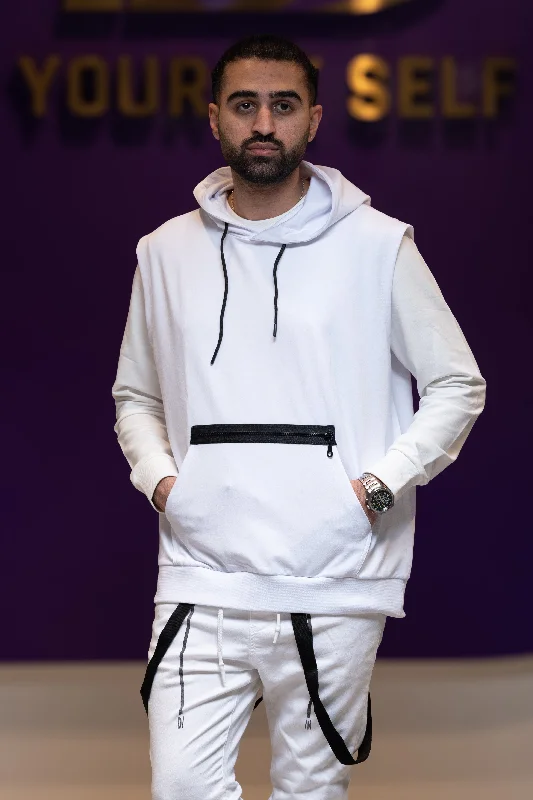 Update your look for less with men’s clothing on sale. Mouwloze Hoodie Wit met Zwarte Rits Detail Monaco | 77109 Update your look for less with men’s clothing on sale. Mouwloze Hoodie Wit met Zwarte Rits Detail Monaco | 77109