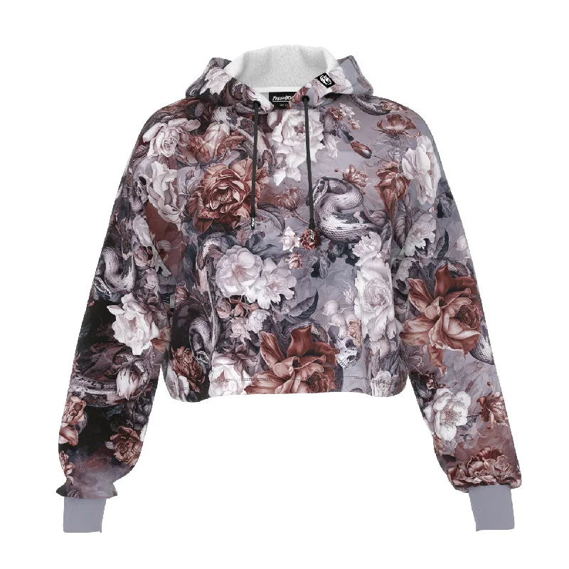 Shop the latest seasonal clothing sale – Big savings on stylish outfits.  Skull Serpent Serenade Cropped Hoodie