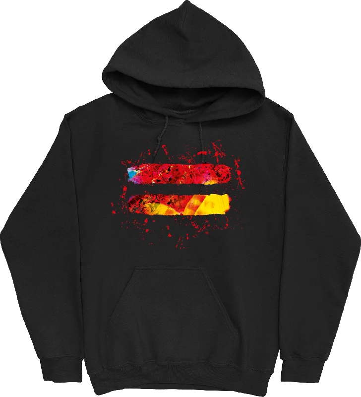 Shop exclusive offers on men’sapparel   = Splatter Hoodie Black