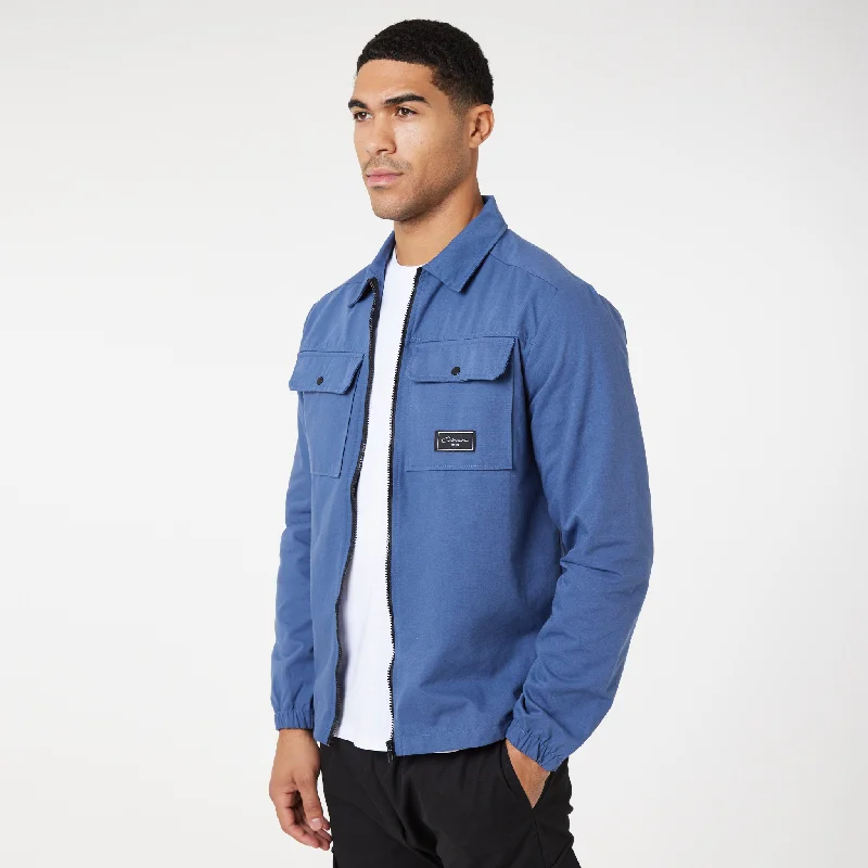 Upgrade your wardrobe with stylish men's apparel – now on sale!  Utility Overshirt | Washed Blue